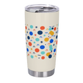 Playful Polka 20 oz Insulated Straw Tumbler featuring cheerful painted polka dots and tiny abstract marks