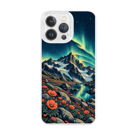 Aurora Alpine Wildflowers Clear Phone Case