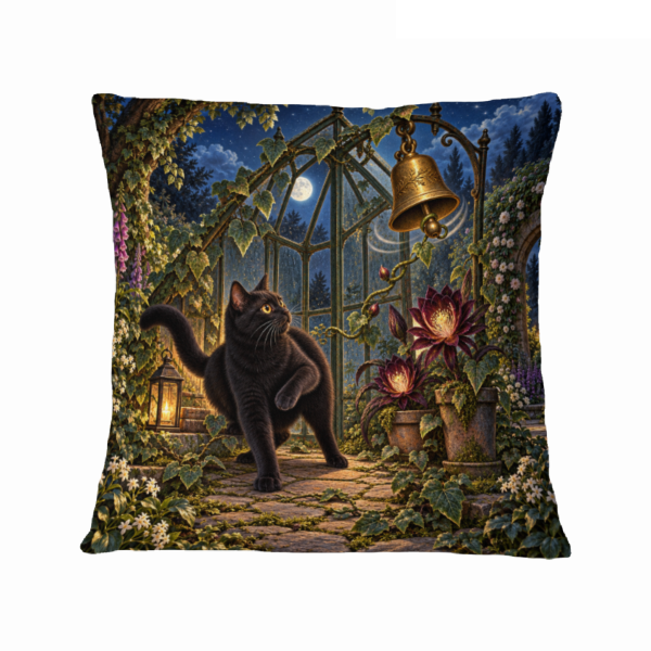 Midnight Greenhouse Bell 16×16 Velvet Pillow Cover