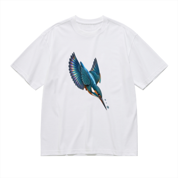 Prismatic Kingfisher Dive Men's Graphic Cotton T-Shirt