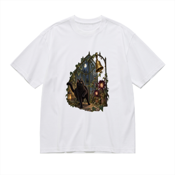 Midnight Greenhouse Bell Men's Graphic Cotton T-Shirt